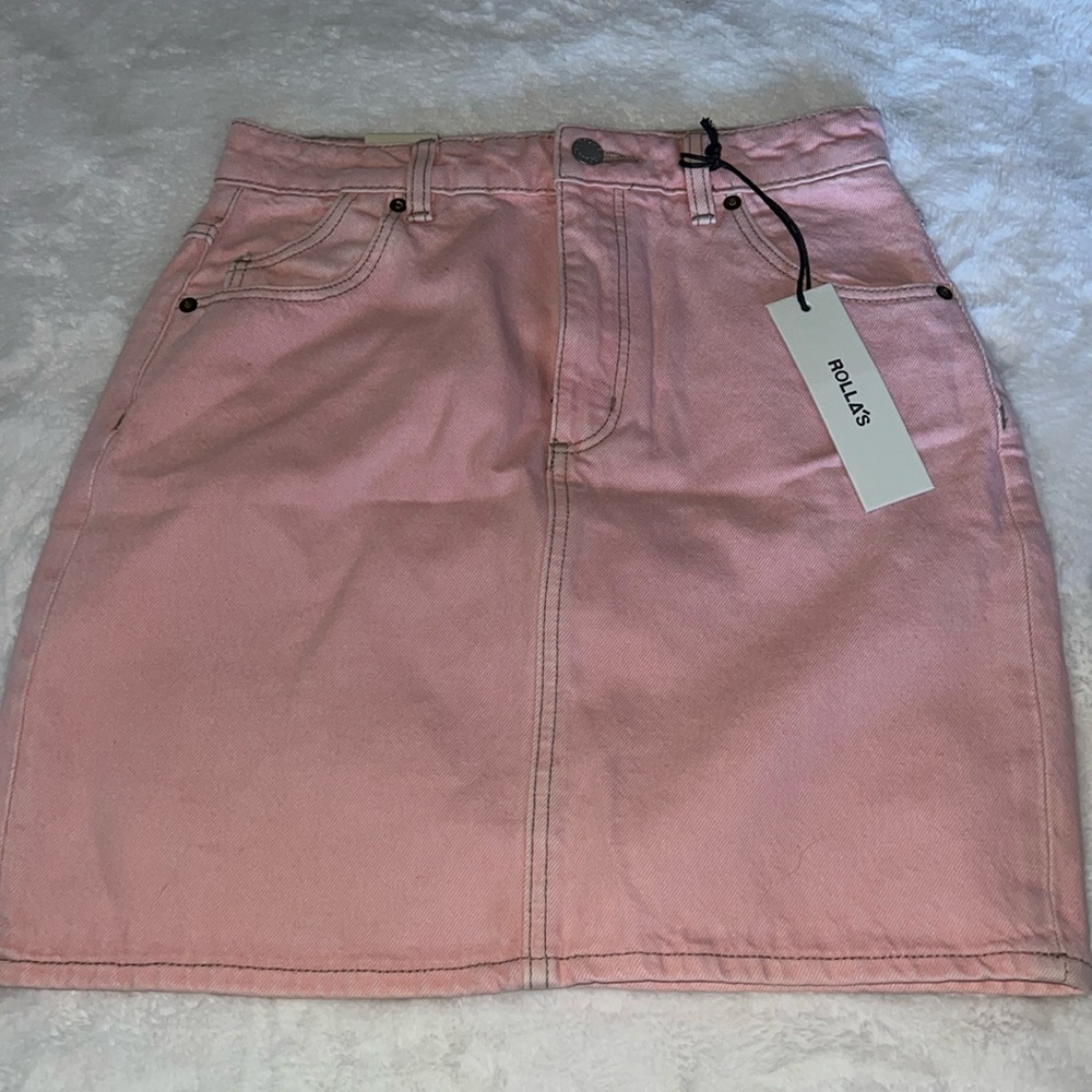 Rollas High Mini Pink Skirt